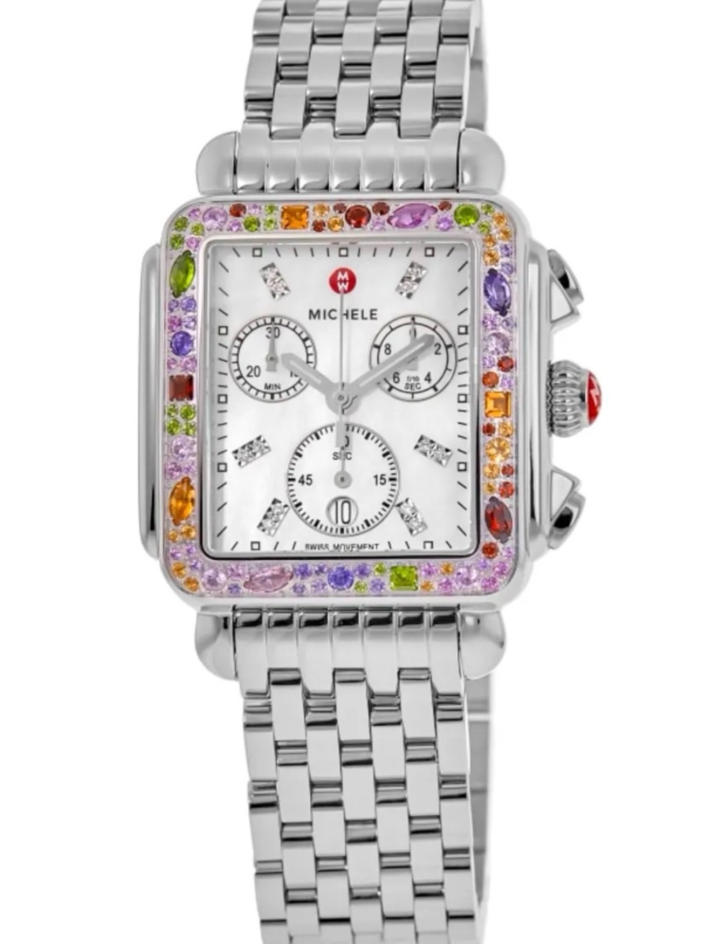 Michele Deco Soiree Stainless Steel and Gemstone 💎 Watch Limited Edition